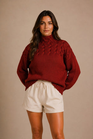 Cortona Chunky Cable-Knit Sweater
