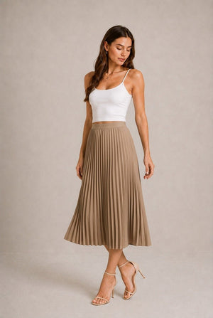 Gordes Pleated Midi Skirt