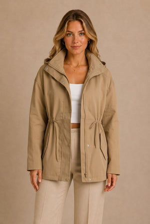 Annecy Drawstring Waist Hooded Jacket