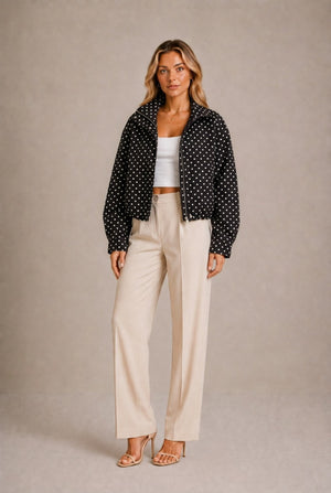 Gordes Polka Dot Cropped Jacket