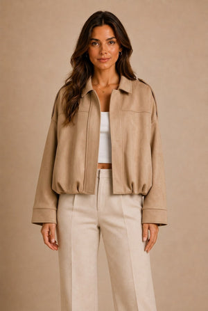 Annecy Cropped Bomber Jacket