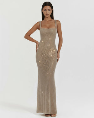 Asti Rhinestone Maxi Dress