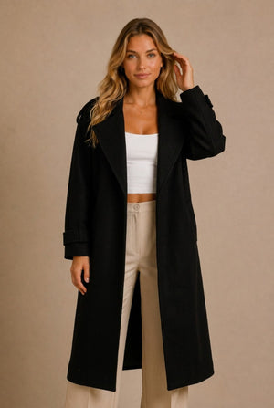 Volterra Double-Breasted Long Coat