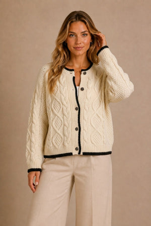 Barolo Cable-Knit Cardigan