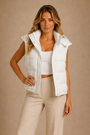 Asti Quilted Hooded Puffer Vest