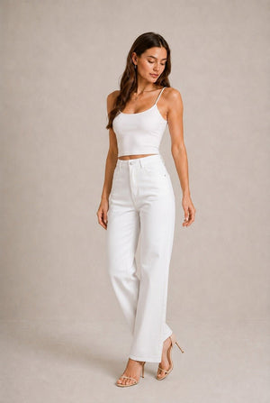 Chianti High-Waist Wide-Leg Jeans