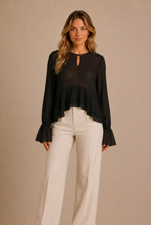 Volterra Tiered Ruffle Blouse