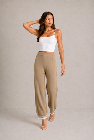 Barolo Striped Wide Leg Pants