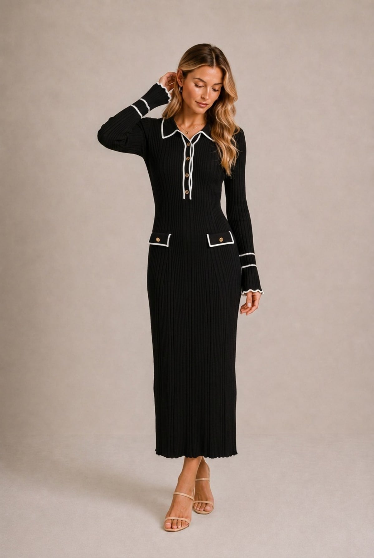 Chianti Ruffle Midi Dress