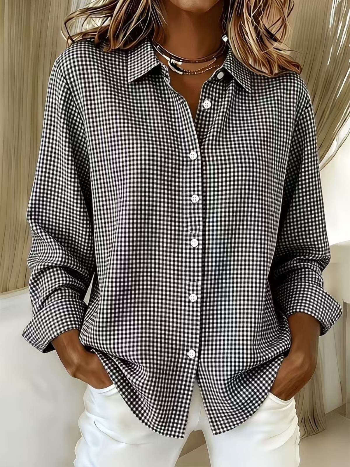 Perugia Gingham Long Sleeve Shirt