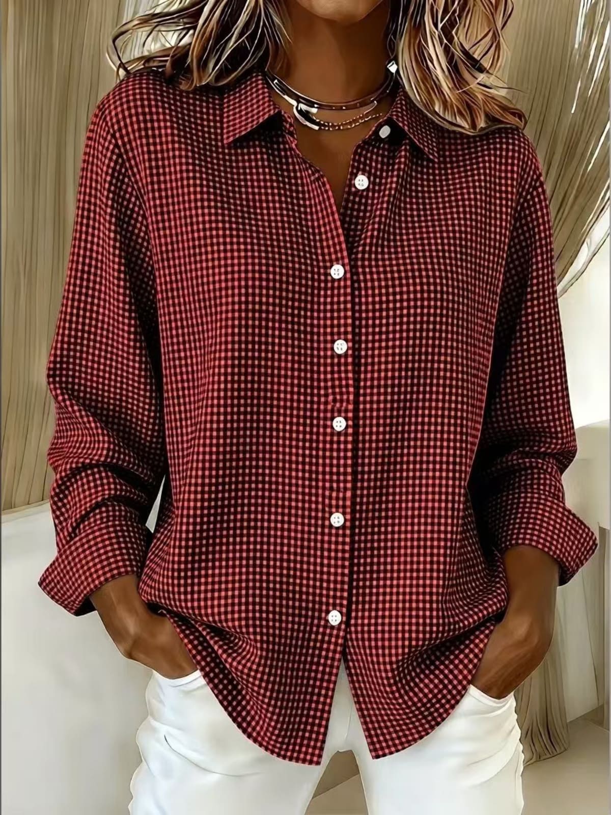 Perugia Gingham Long Sleeve Shirt