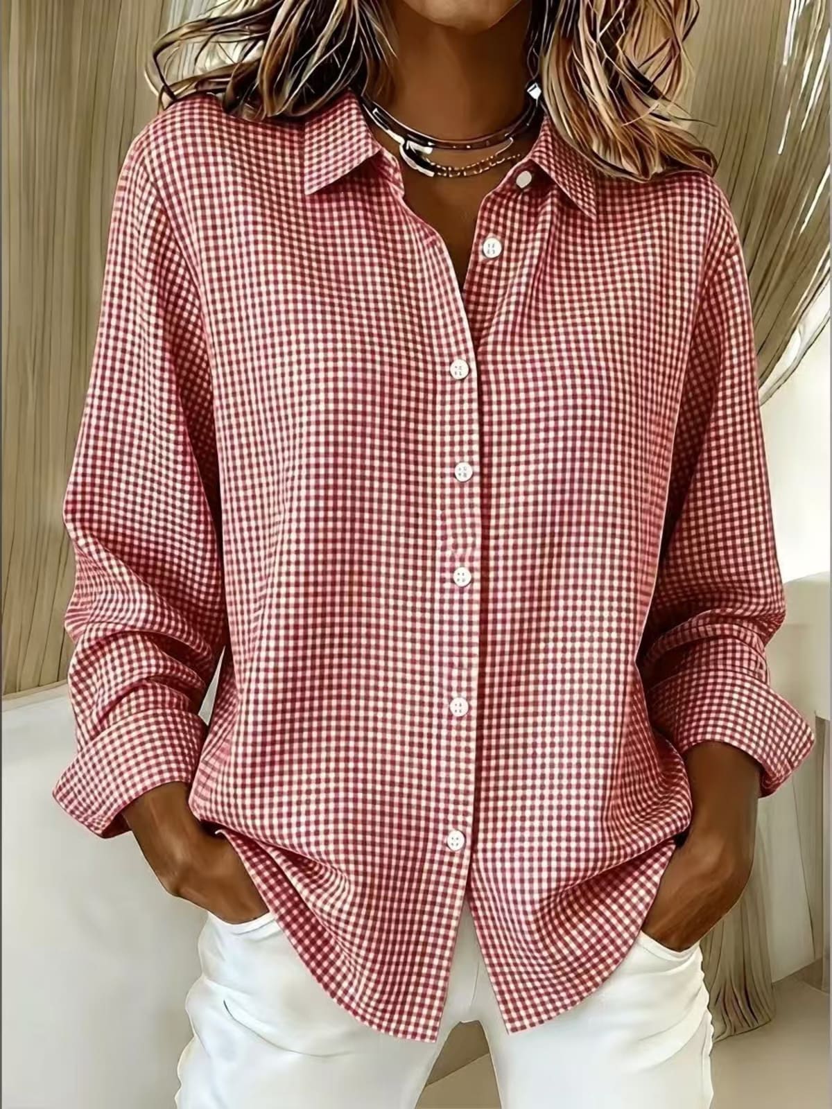 Perugia Gingham Long Sleeve Shirt