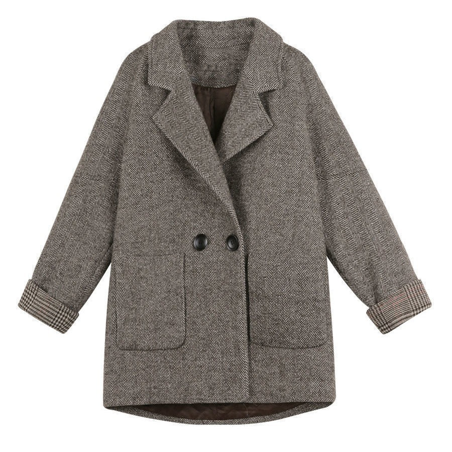 Cortona Herringbone Double-Breasted Blazer