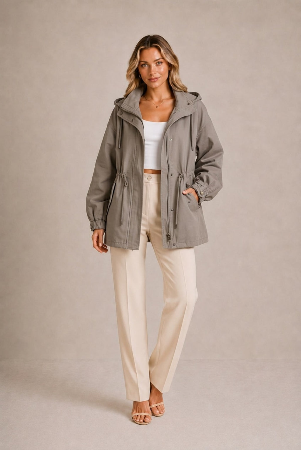 Chianti Drawstring Anorak Jacket