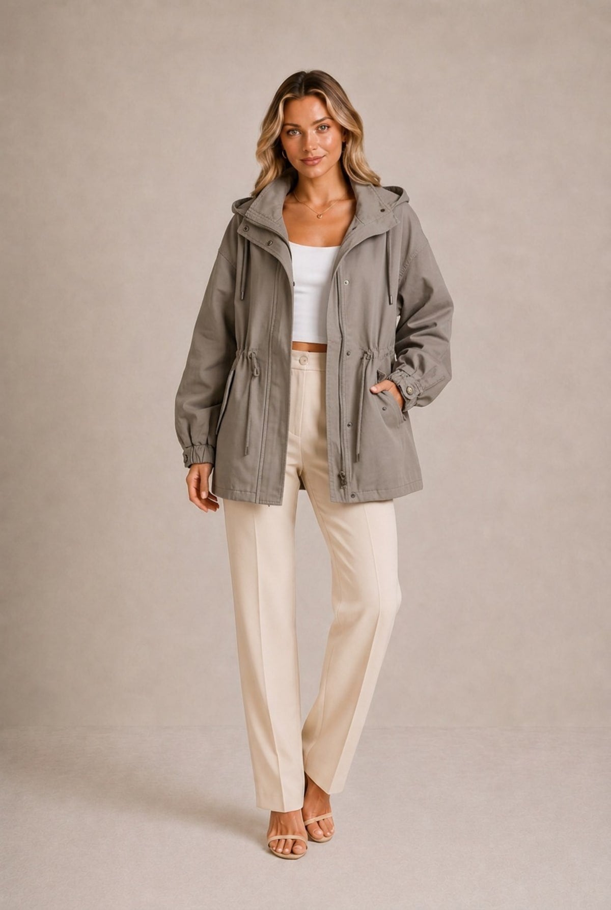 Chianti Drawstring Anorak Jacket