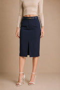 Orvieto Belted Pencil Midi Skirt