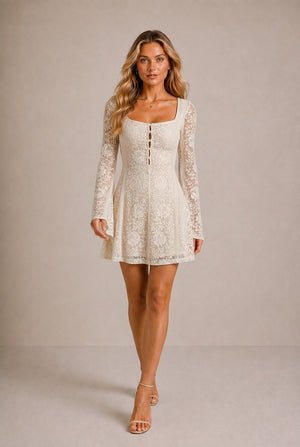 Siena Floral Lace Mini Dress