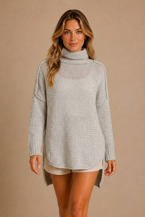 Volterra Cowl Neck Tunic Sweater