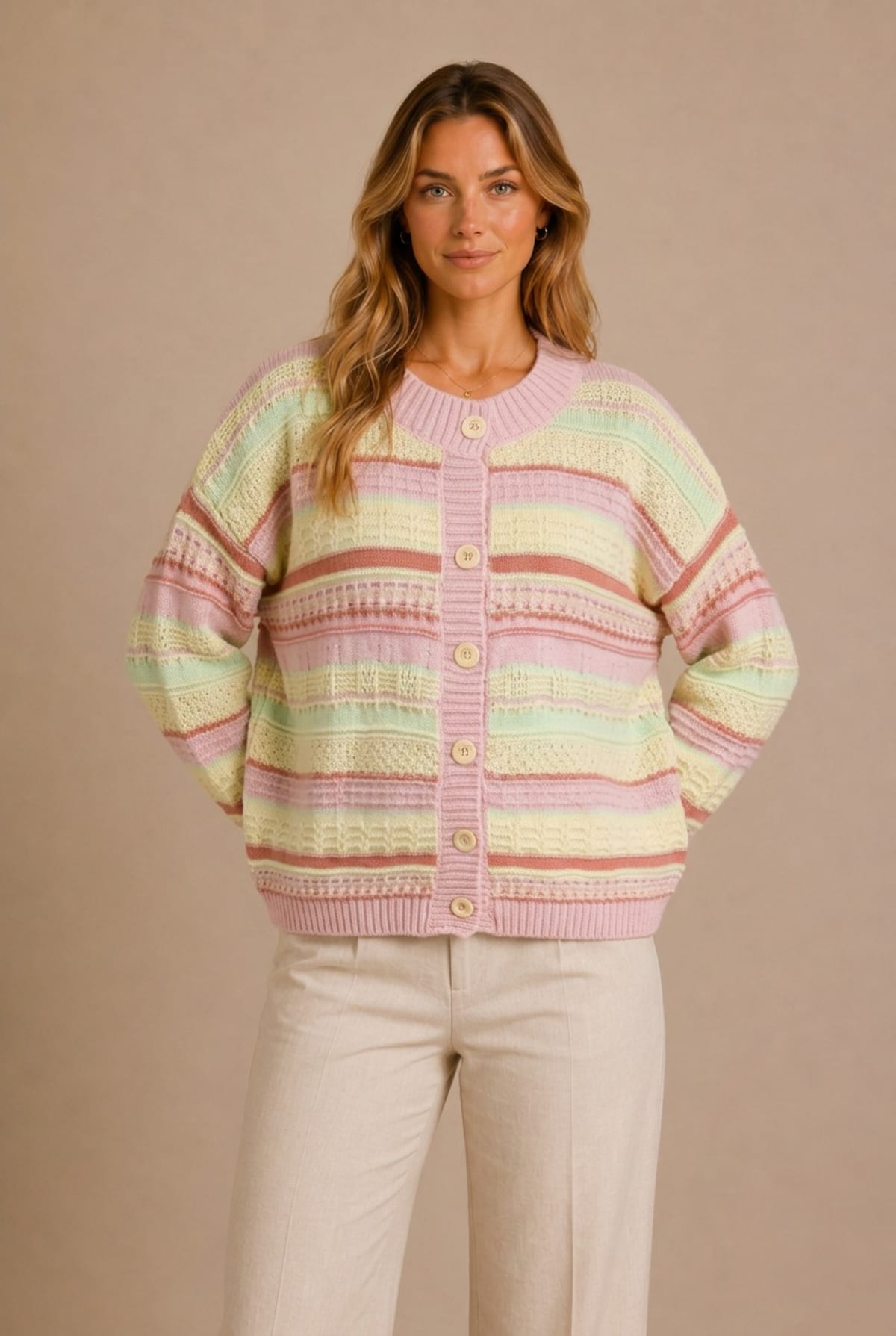 Roussillon Striped Cardigan Jacket