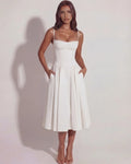 Montalcino Pleated Midi Dress