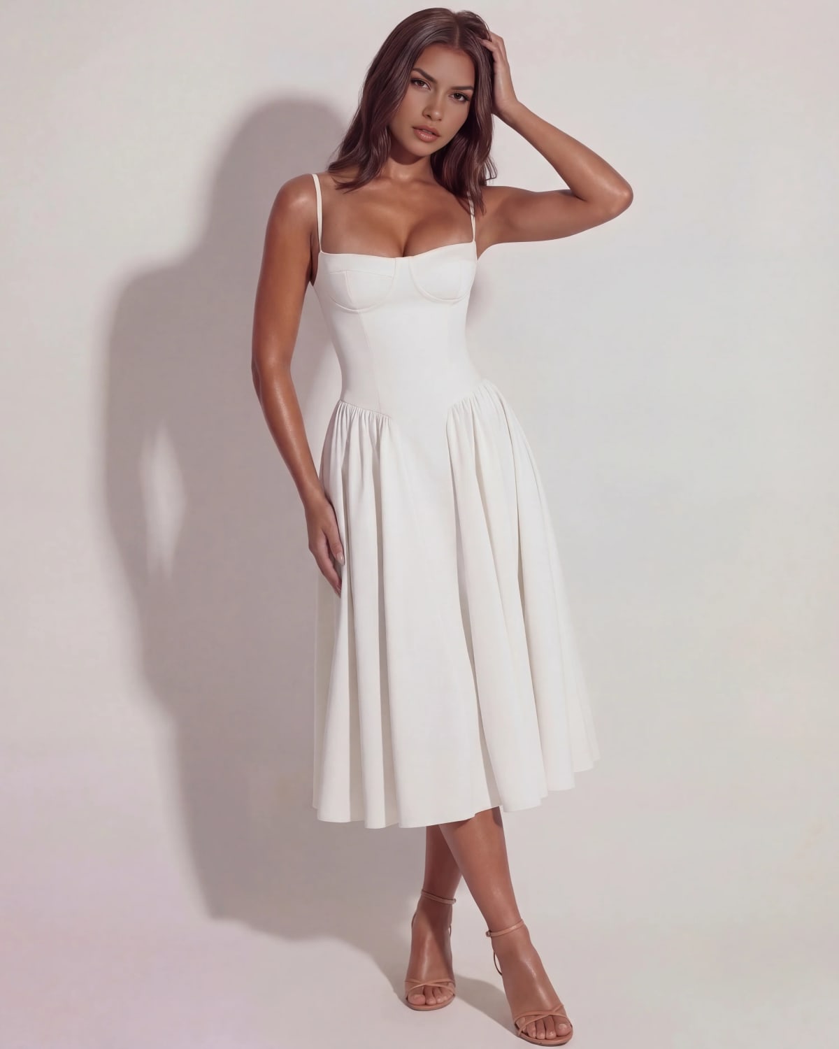Montalcino Pleated Midi Dress