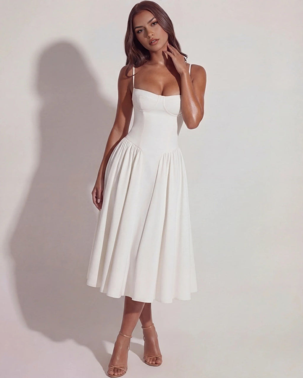 Montalcino Pleated Midi Dress