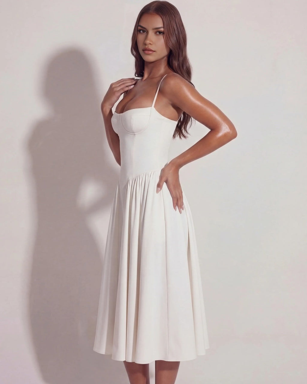 Montalcino Pleated Midi Dress