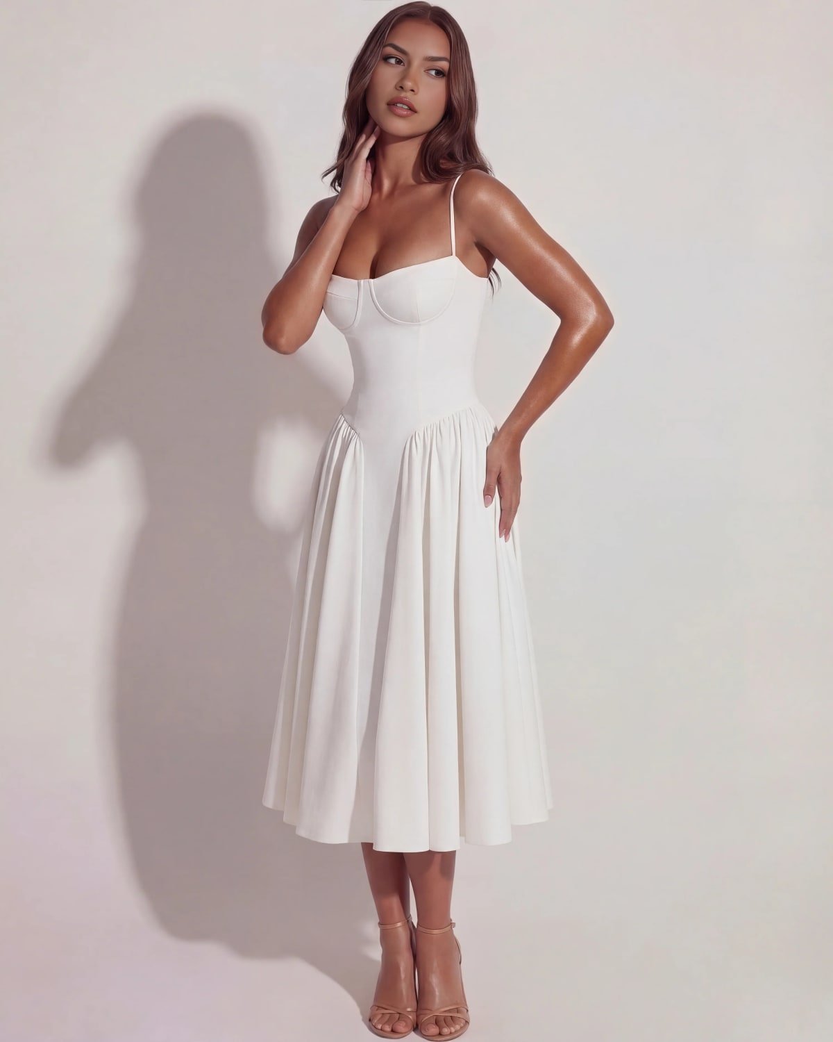 Montalcino Pleated Midi Dress