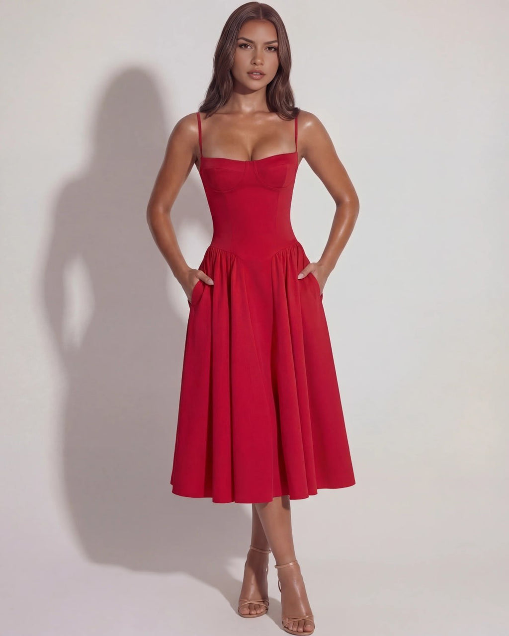 Montalcino Pleated Midi Dress