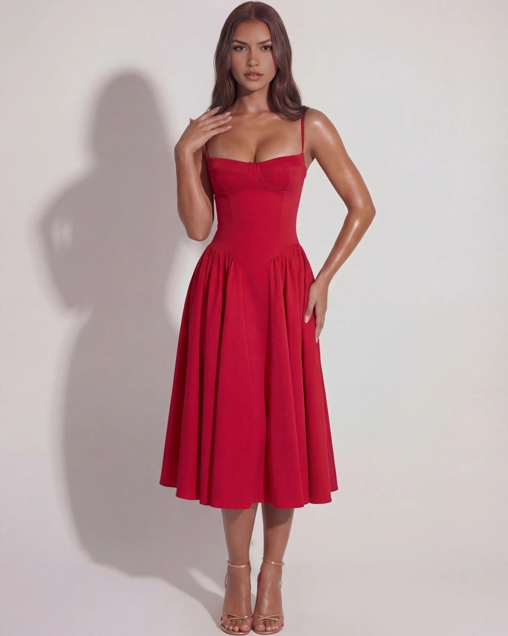 Montalcino Pleated Midi Dress