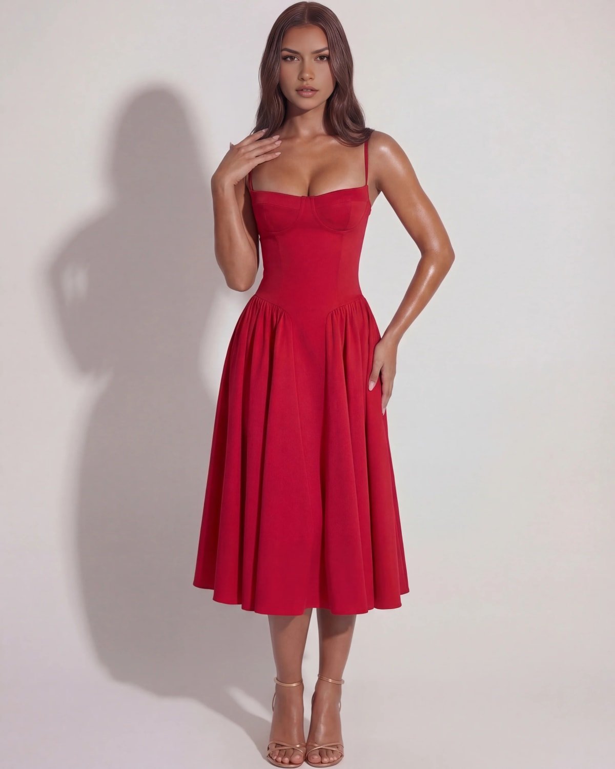 Montalcino Pleated Midi Dress