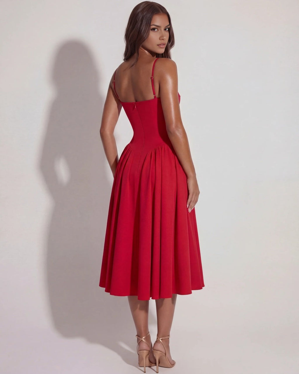 Montalcino Pleated Midi Dress