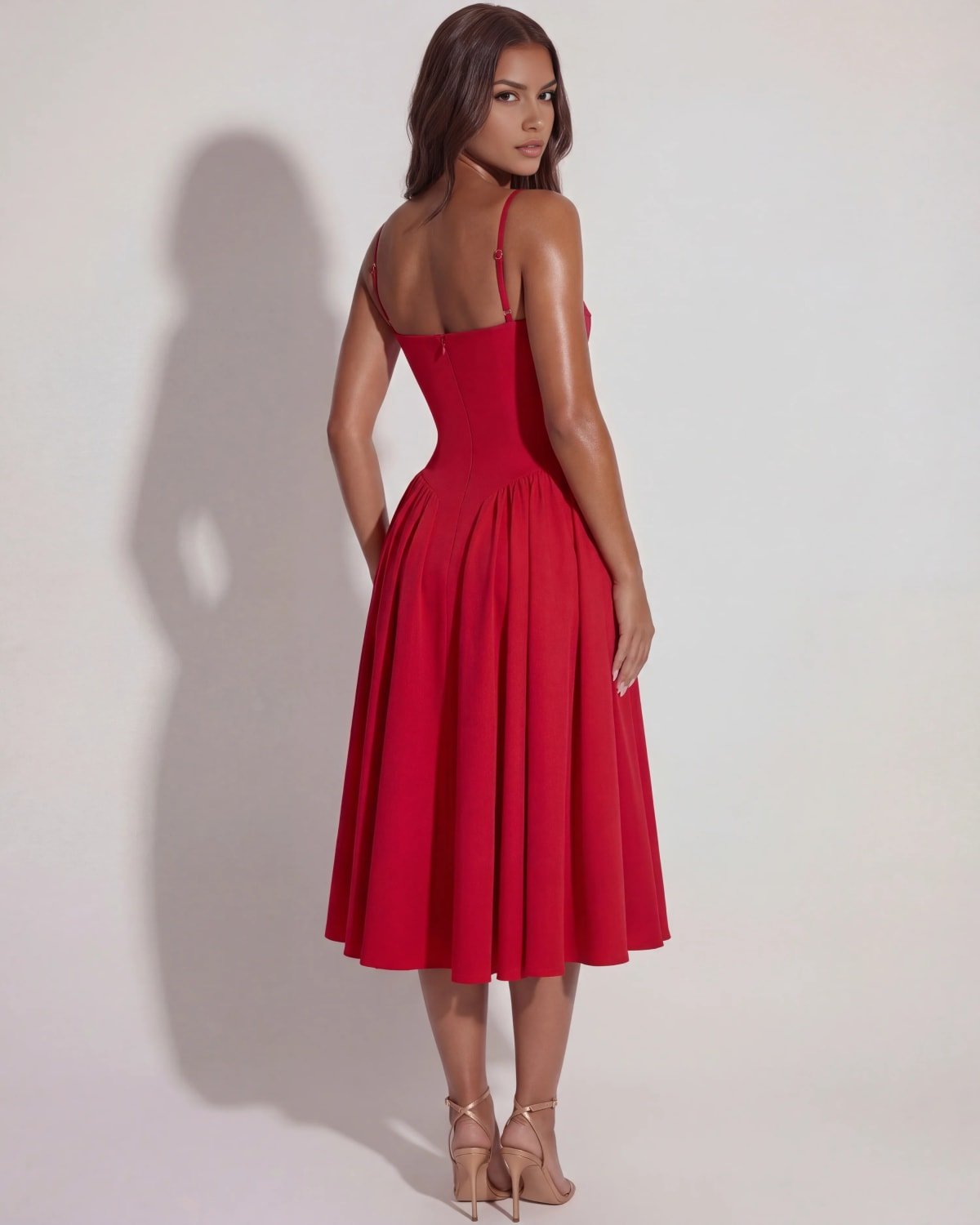 Montalcino Pleated Midi Dress