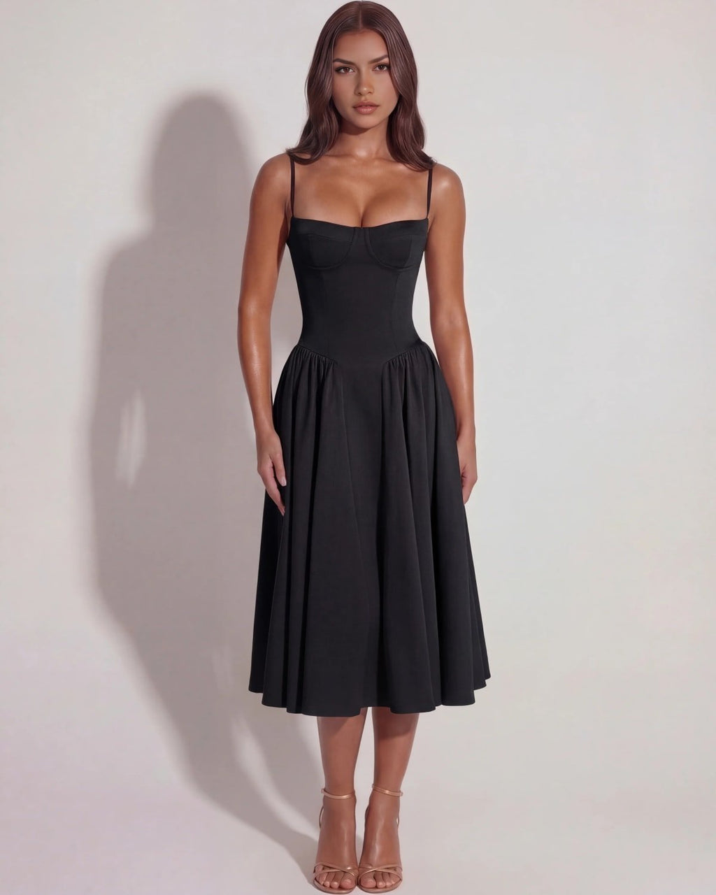 Montalcino Pleated Midi Dress
