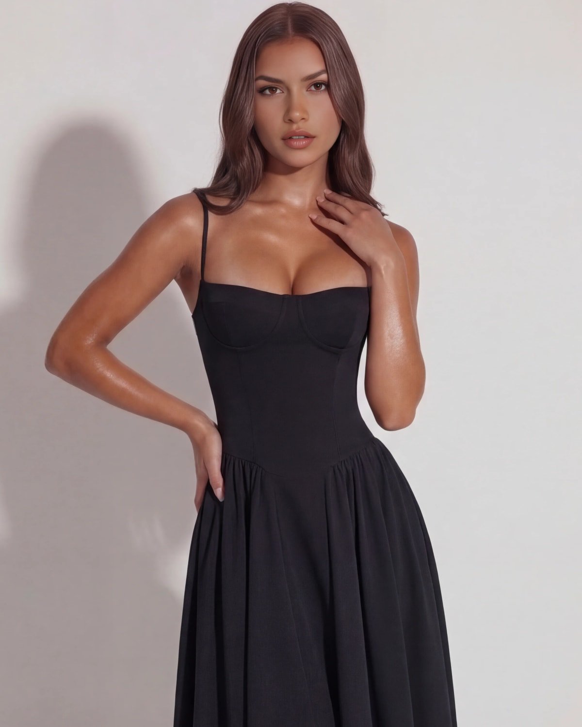 Montalcino Pleated Midi Dress