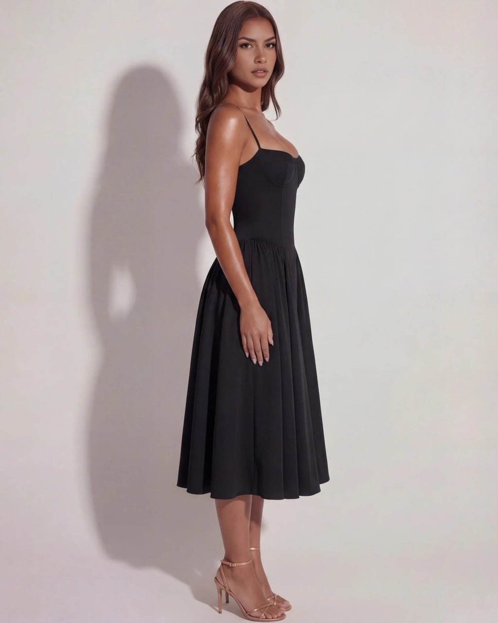 Montalcino Pleated Midi Dress