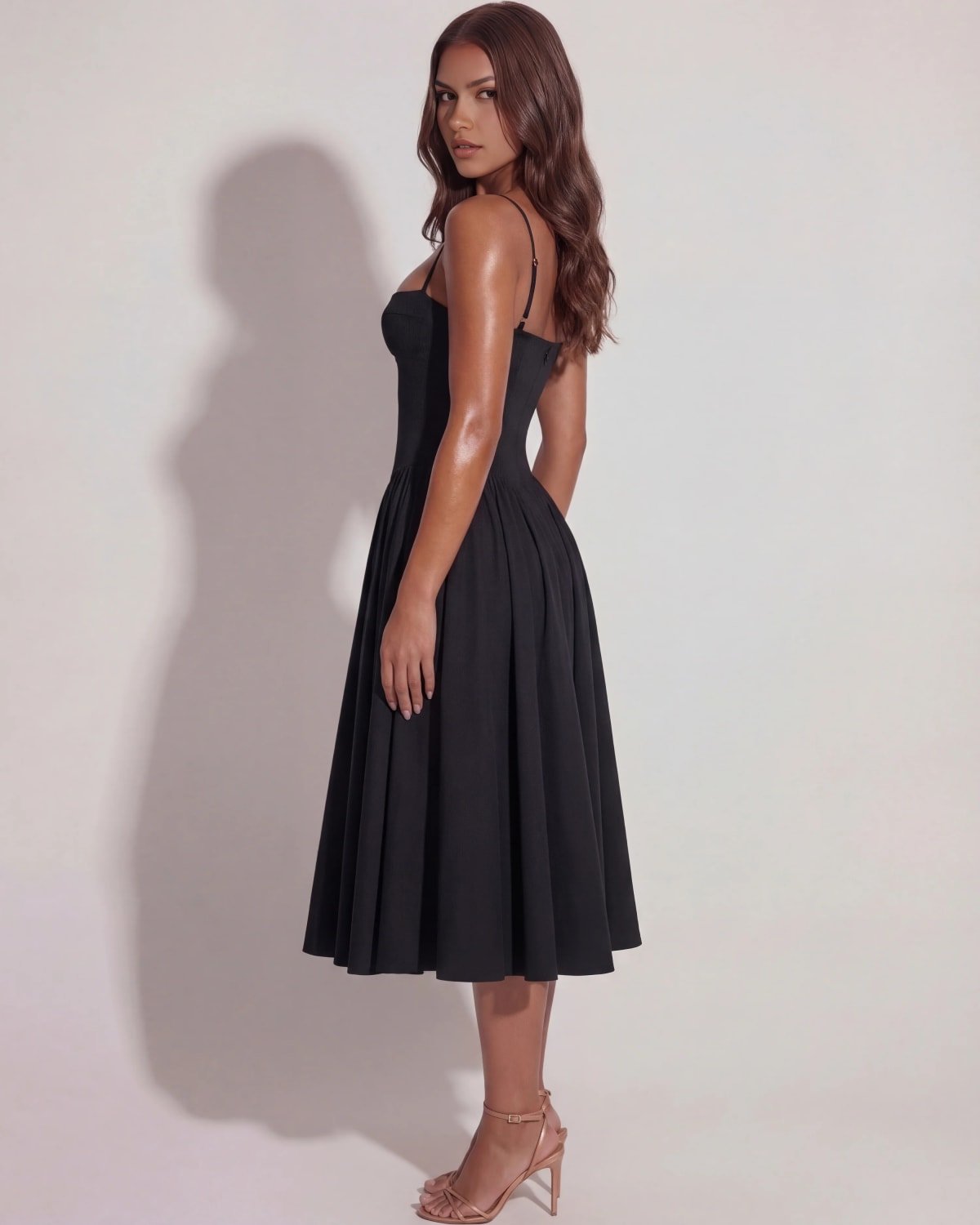Montalcino Pleated Midi Dress
