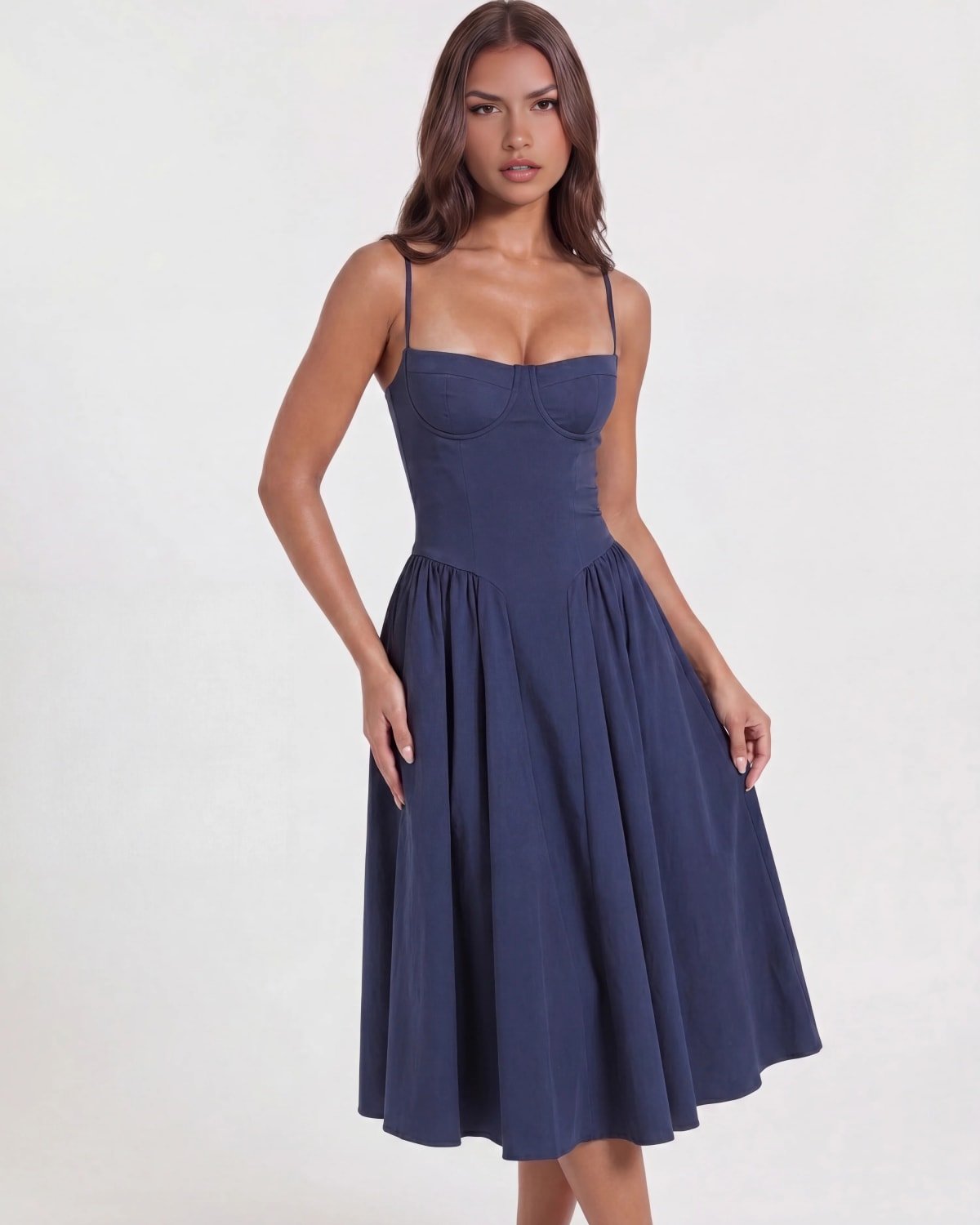Montalcino Pleated Midi Dress