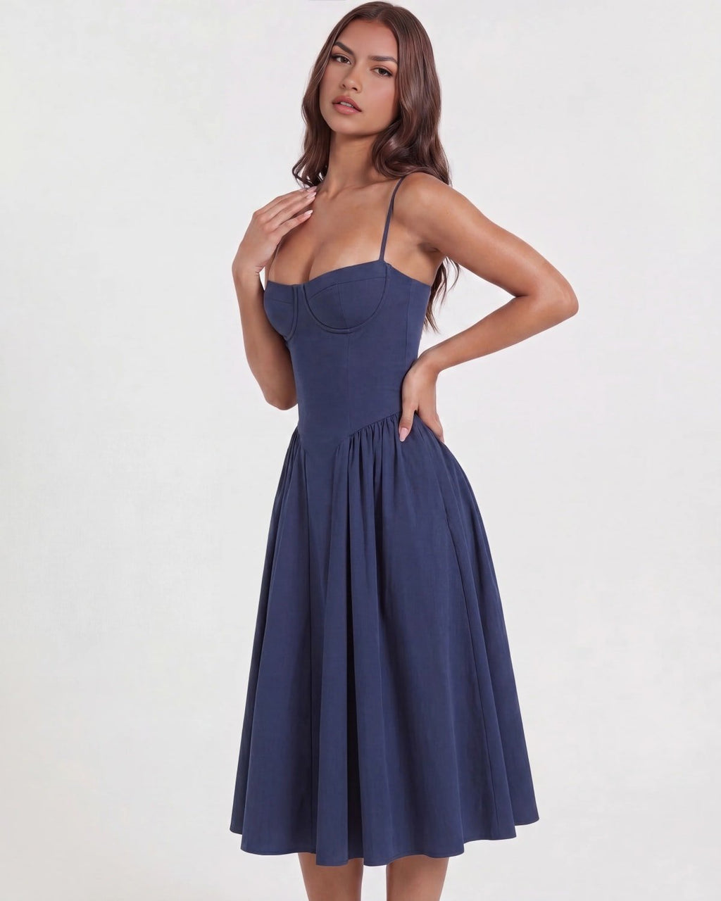 Montalcino Pleated Midi Dress