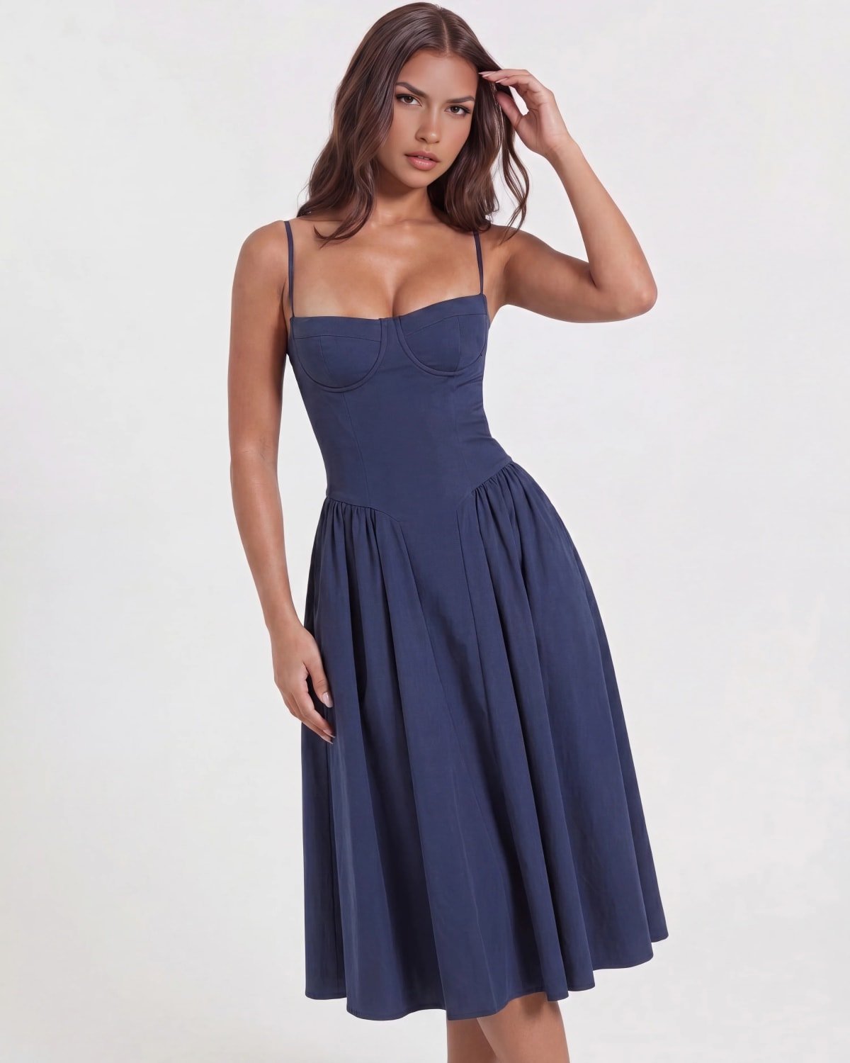 Montalcino Pleated Midi Dress