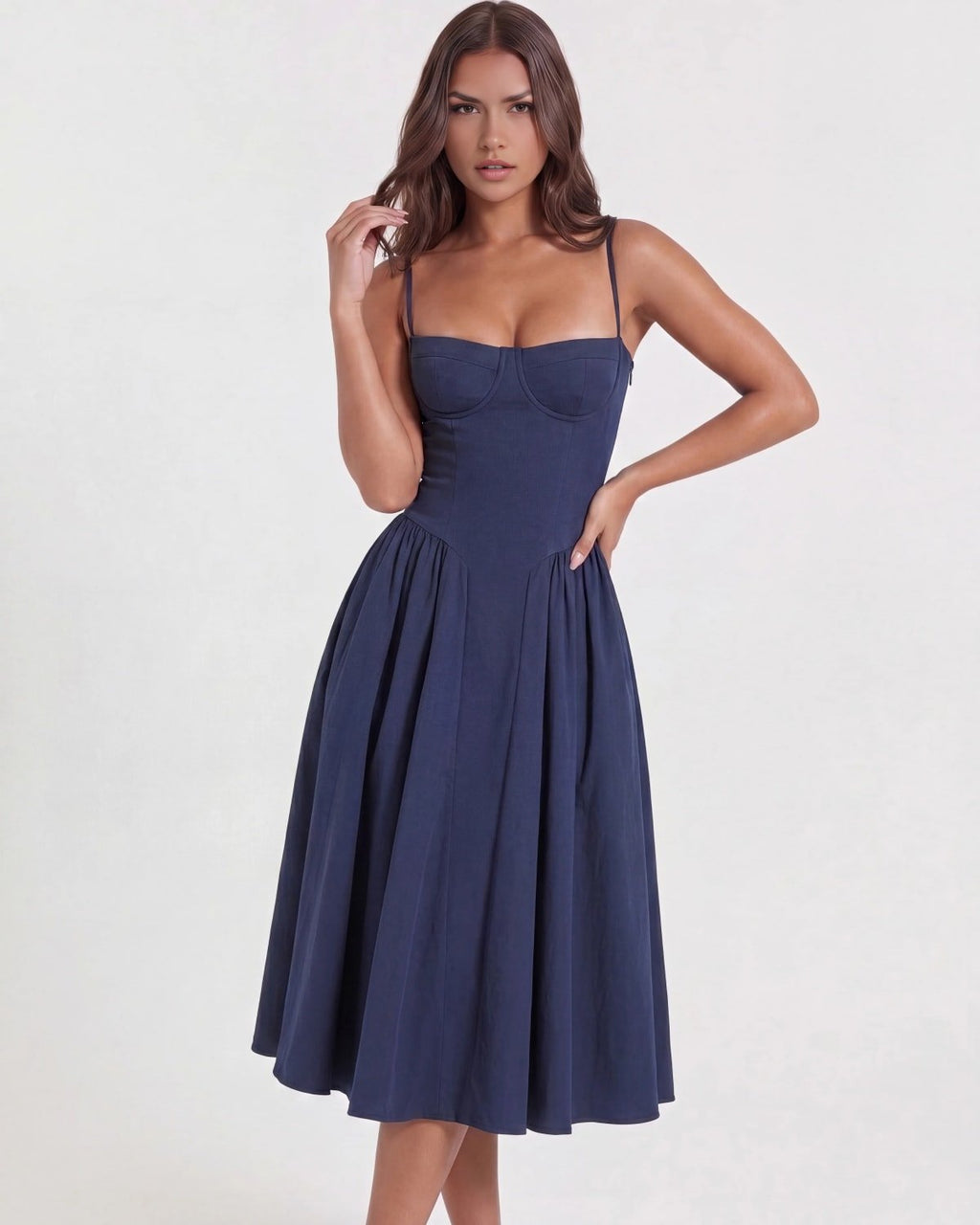Montalcino Pleated Midi Dress