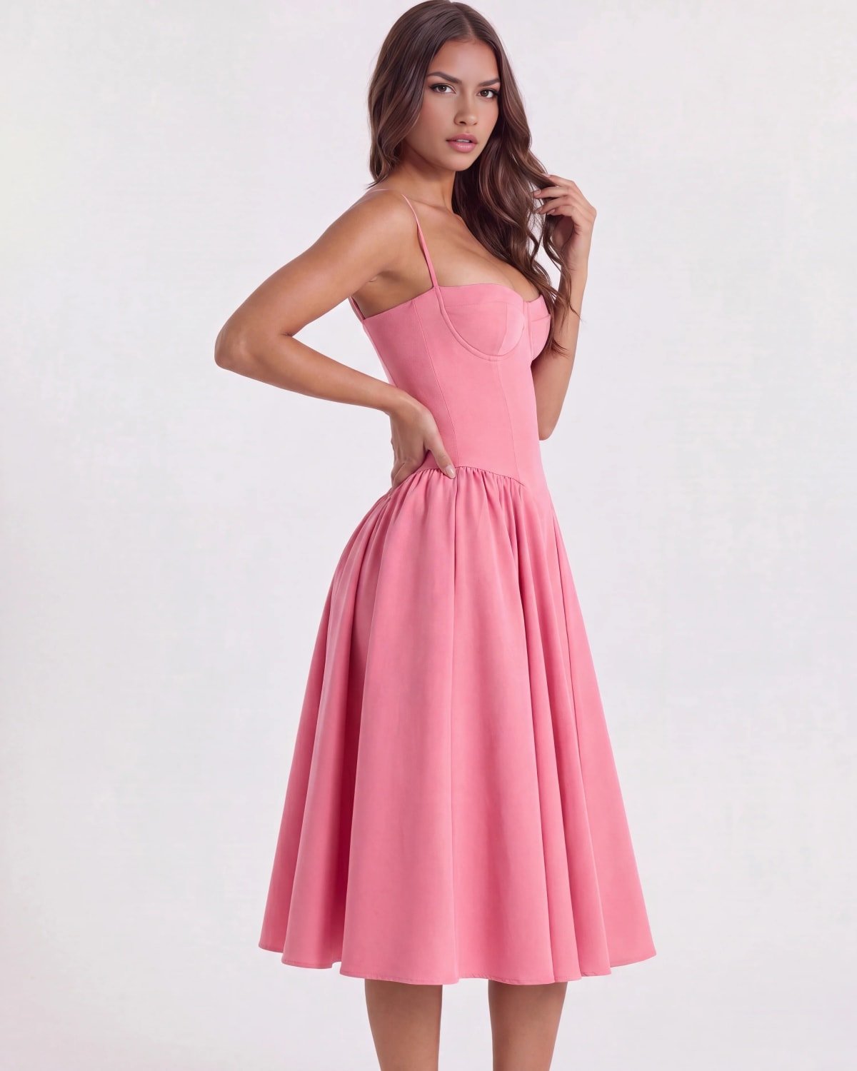 Montalcino Pleated Midi Dress