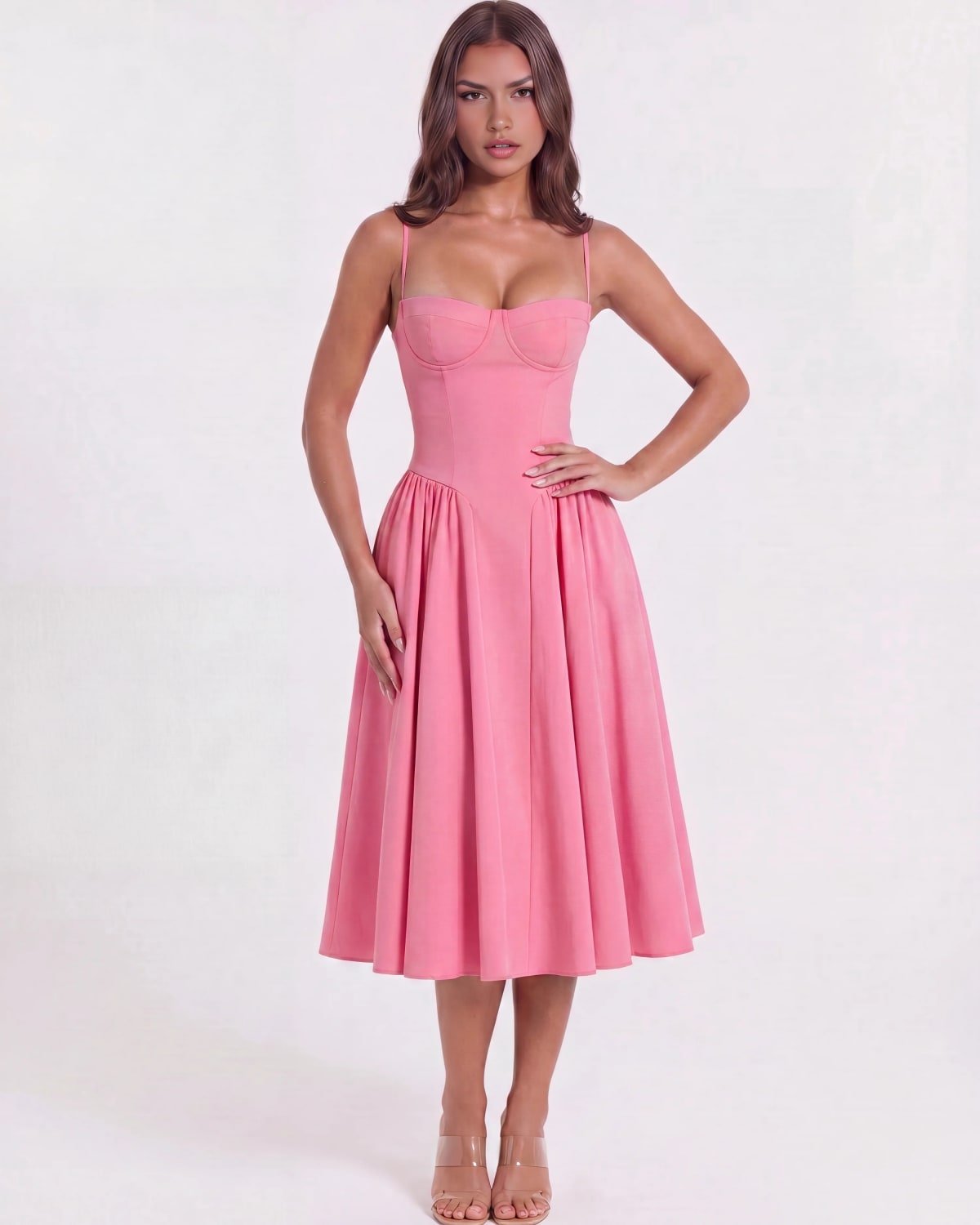 Montalcino Pleated Midi Dress