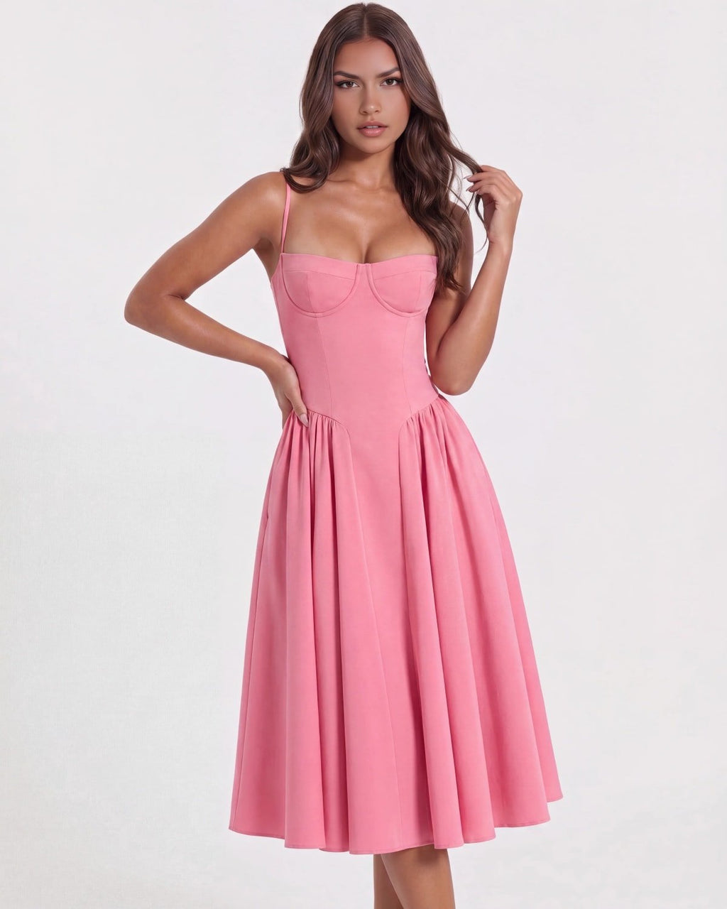 Montalcino Pleated Midi Dress