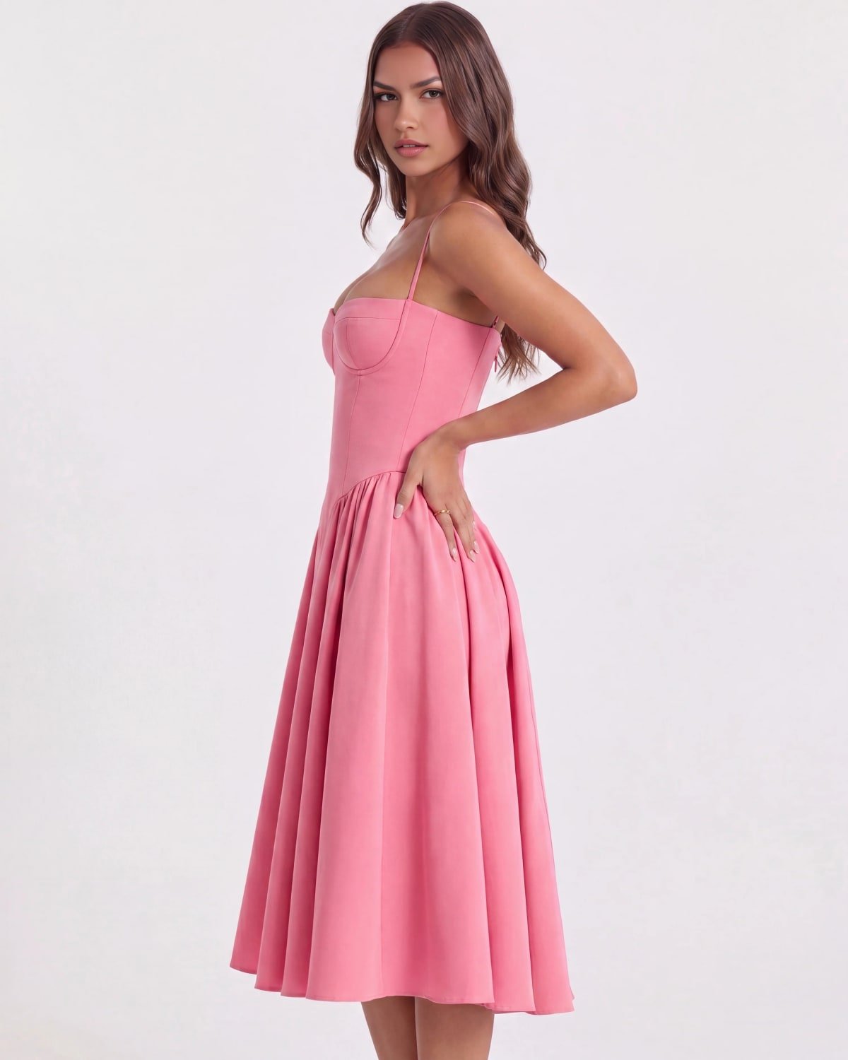 Montalcino Pleated Midi Dress