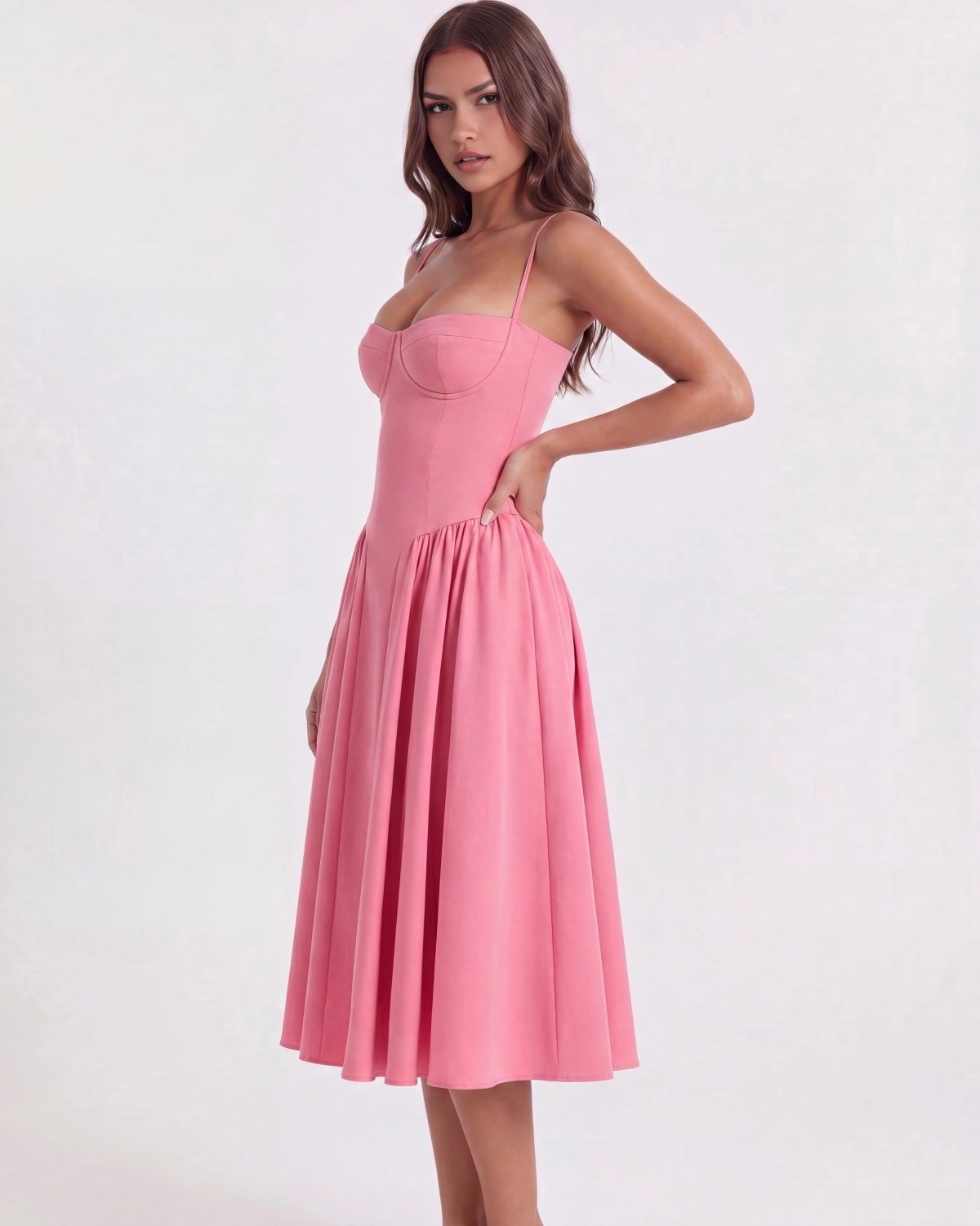 Montalcino Pleated Midi Dress