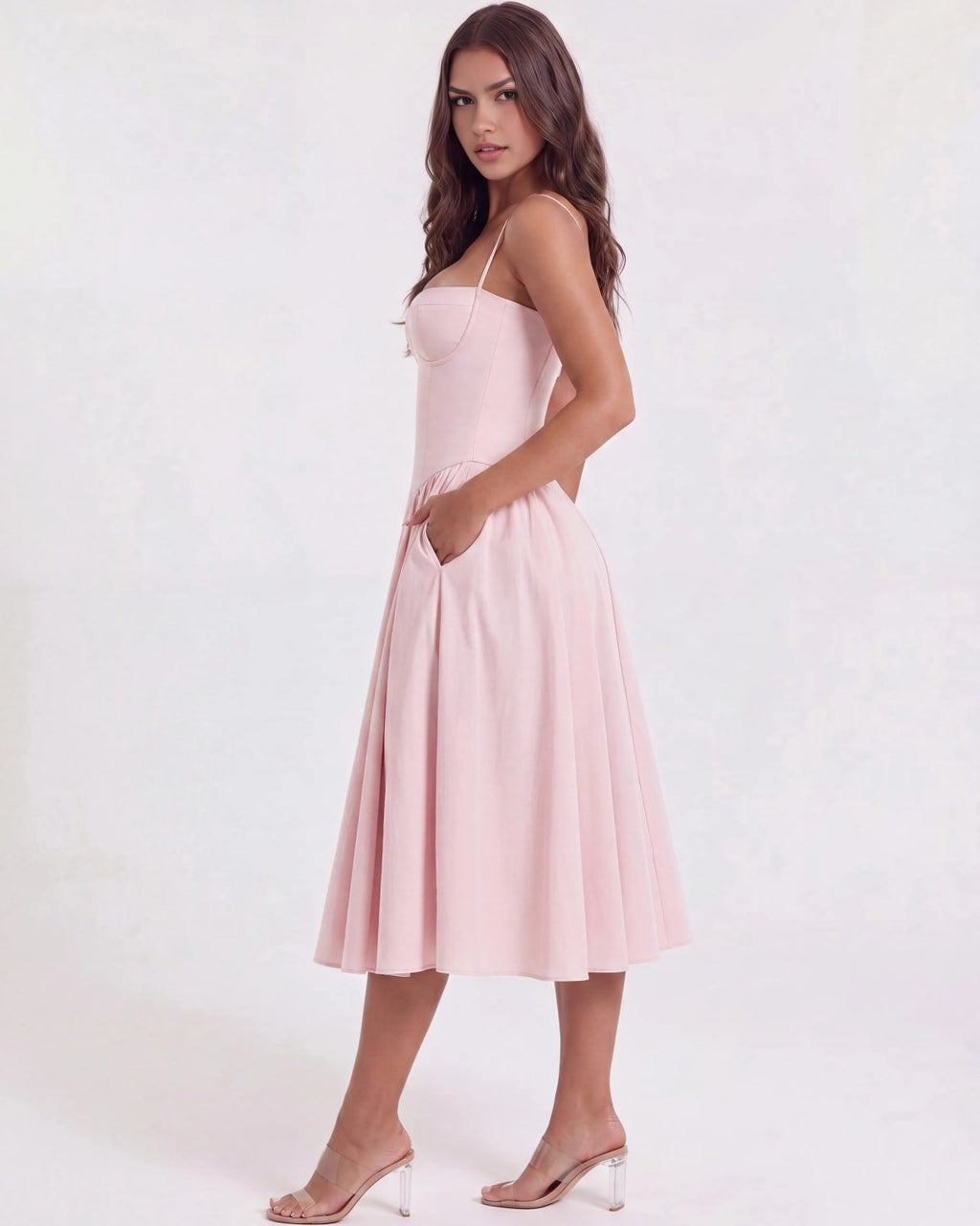 Montalcino Pleated Midi Dress