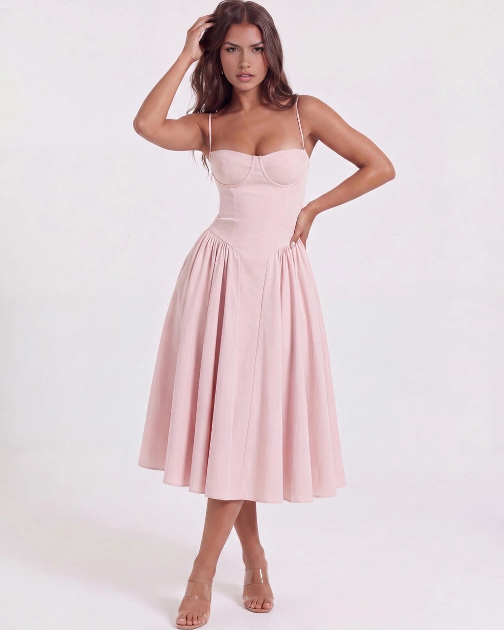 Montalcino Pleated Midi Dress