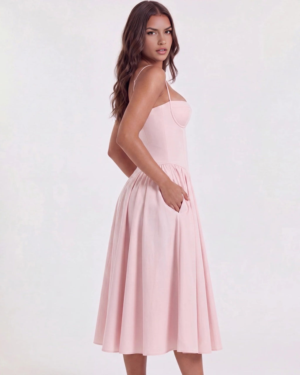 Montalcino Pleated Midi Dress