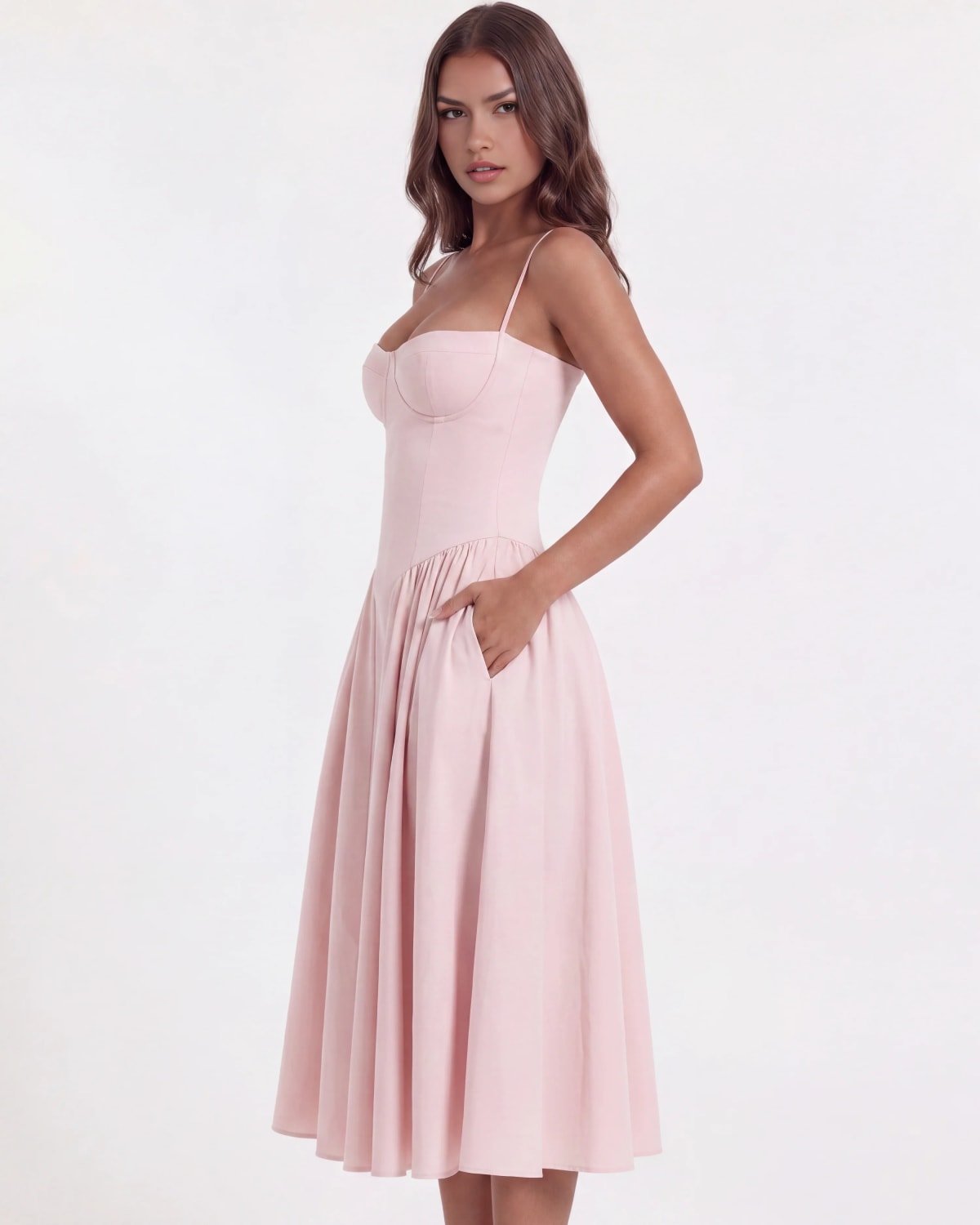 Montalcino Pleated Midi Dress